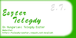 eszter telegdy business card